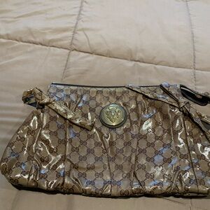 Gucci Vintage Brown Monogram Clutch